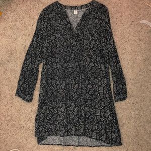 Long sleeve patterned dress